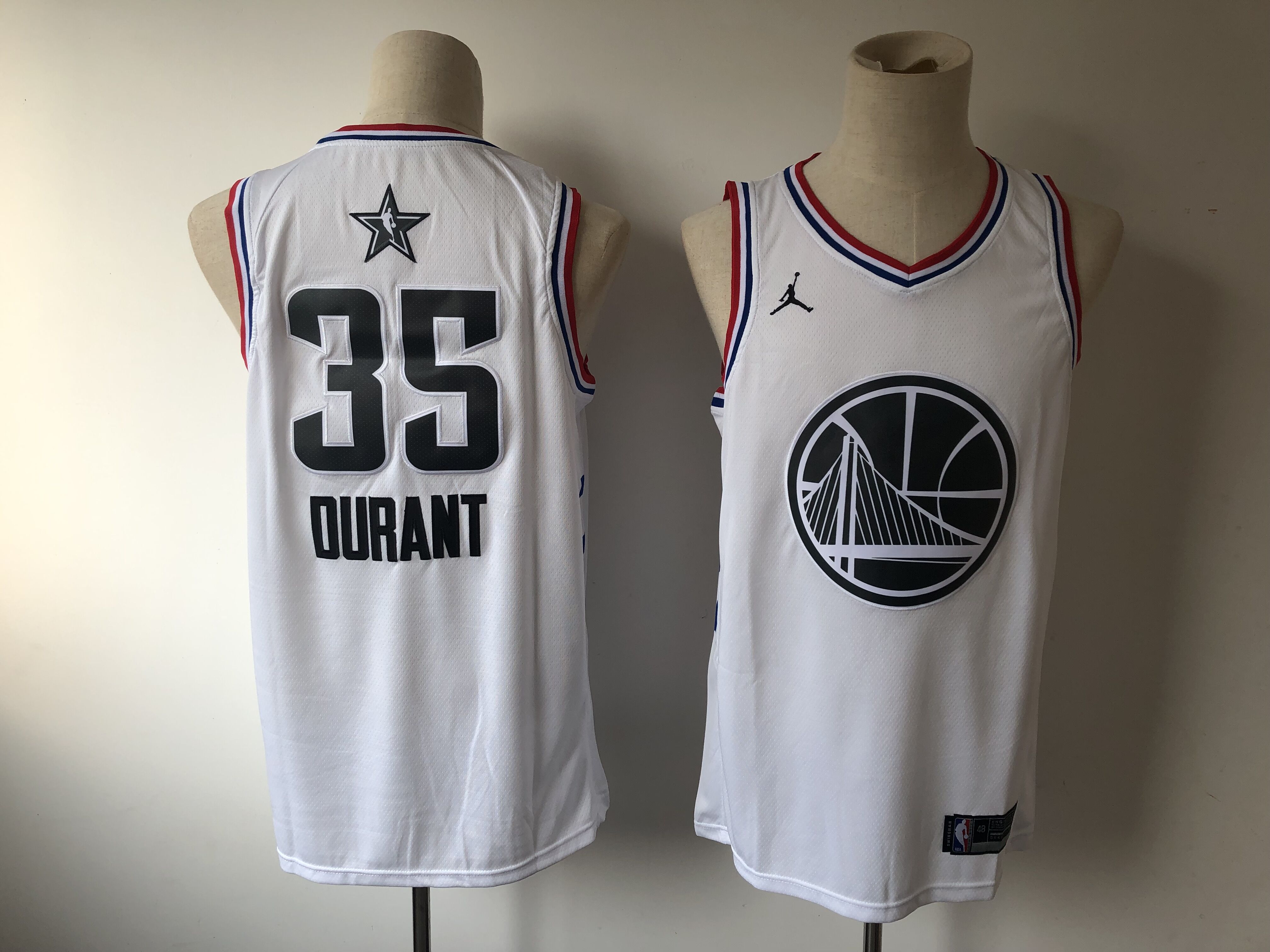 Men Golden State Warriors #35 Durant White 2019 All Star NBA Jerseys->golden state warriors->NBA Jersey